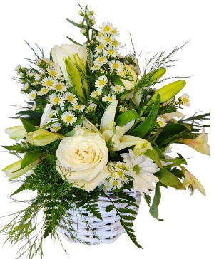 Peaceful White Basket 