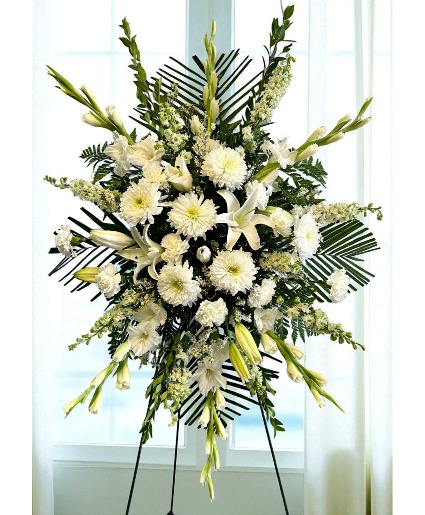 Peaceful: White  Standing Spray