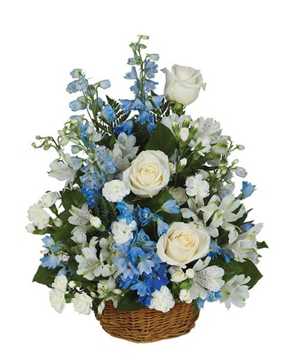 Peaceful Wishes Basket  Funeral Basket