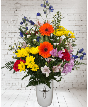 Peacefully Bright FHF-CR99 Fresh Flower Arrangement (Local Delivery Area Only)