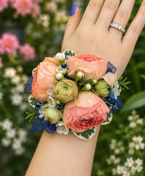 Peach Blossom Corsage