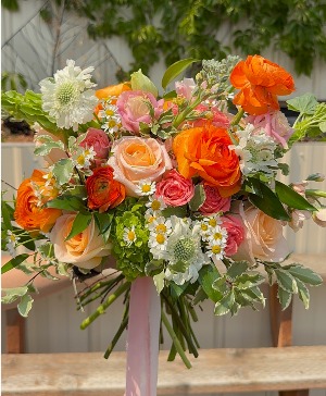 Peach Blossom Garden Bridal Bouquet