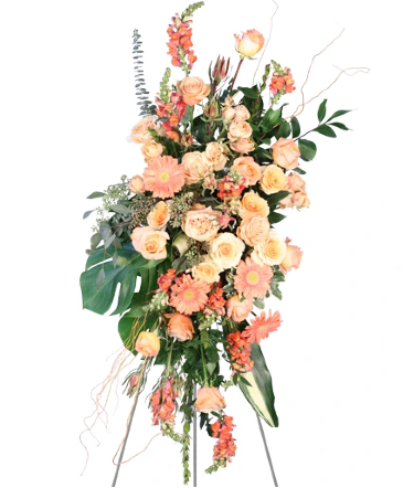 Peach Compassion Standing Spray in Chicago, IL | PRIMROSE CHICAGO