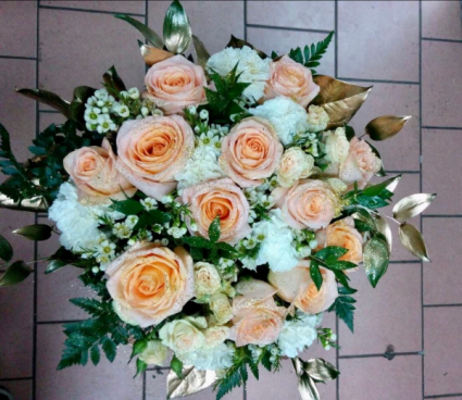 Peach Garden Bridal Bouquet Bridal Bouquet 