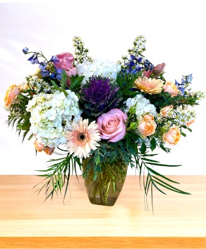 Peach Garden Vase Arrangement