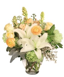 Peach & Green Dream Flower Arrangement 