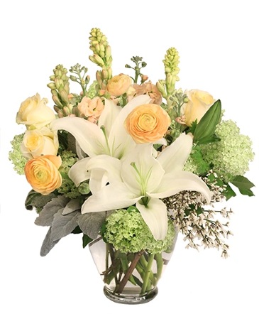 Peach & Green Dream Flower Arrangement  in Riverside, CA | Willow Branch Florist of Riverside