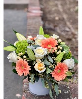 Peach Me...I Must Be Dreaming Cylinder Vase