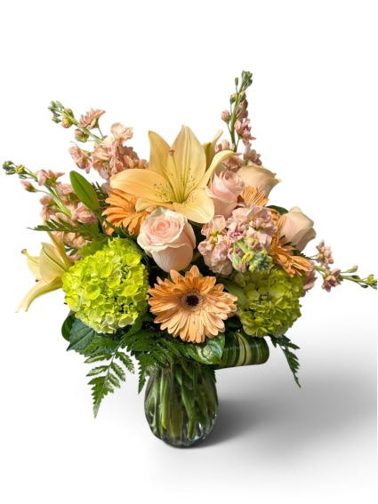 Peach Parfait Glow Flower Arrangement