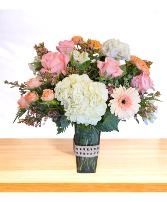 Peach Pop Vase Arrangement