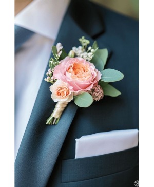 peach spray rose  prom