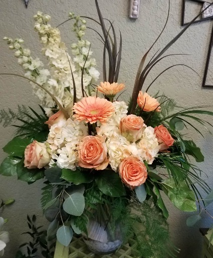 Peaches and Cream  Designer Arrangement 
