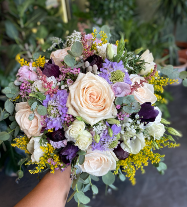 Peaches and Purples Bridal Bouquet Bridal Bouquet in Chicago, IL | PRIMROSE CHICAGO