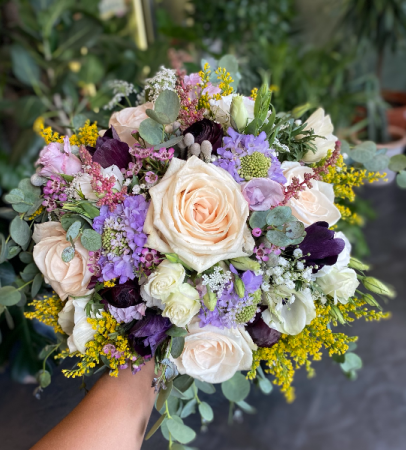 Peaches and Purples Bridal Bouquet Bridal Bouquet