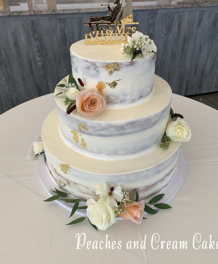 Peaches & Cream Cake Flowers