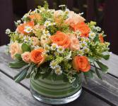 Peaches Cylinder vase