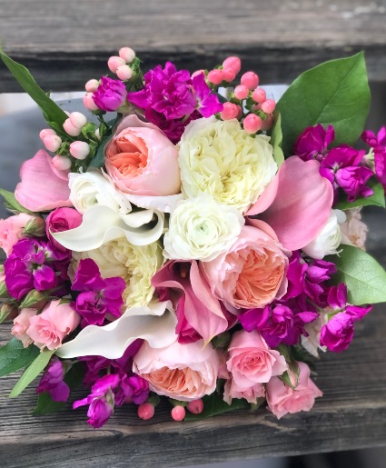 Peaches & Plums Wedding Bouquet
