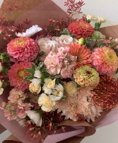 Peachy  Wrapped bouquet 