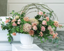 Peachy Pastures Sympathy Arrangement