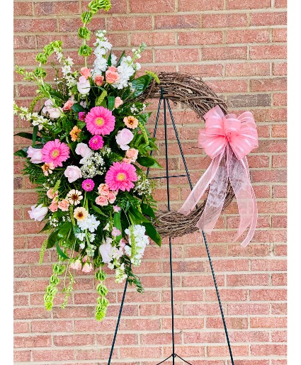 Peachy Pink Wreath Wreath