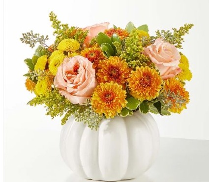 Peachy Pumpkin Arrangement  