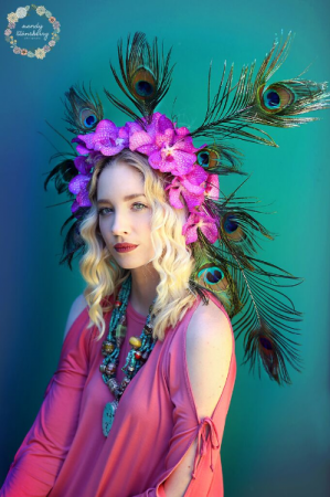 Peacock Crown  Flower Crown 