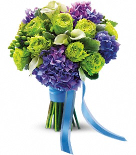 Peacock handtied bouquet 