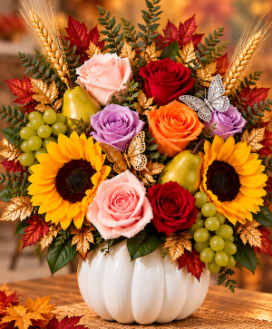 Pear-fectly in Love with Fall Call Us for Faster Service & Daily Specials: (915) 303-8500 Text Us to Order Anytime: (915) 505-3708 Your trusted source for Flowers & Delivery in El Paso TX 