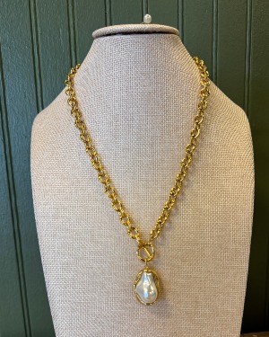 Pearl Drop Necklace Lifetime Warranty/Water Resistant