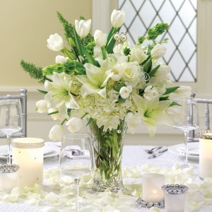 Pearled Passions Vased Centerpiece