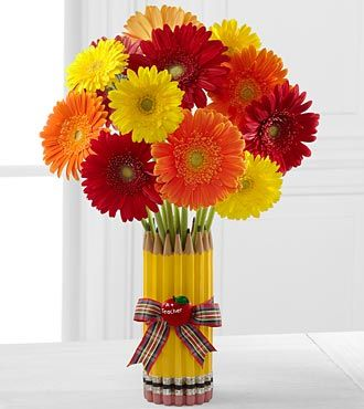 Pencil Gerbera Daisy Bouquet Floral Arrangement