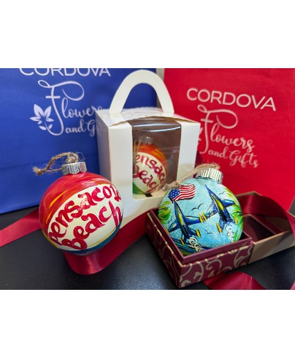 Pensacola Beach Ball Ornament /Blue Angel Sold Out Beach Ball Ornament Only (Blue Angel Sold Out)