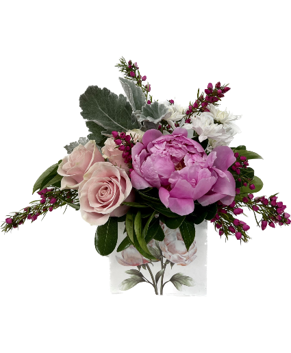 Peonies for Mom Wooden box