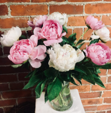 Peonies In Bloom Vase of Peonies