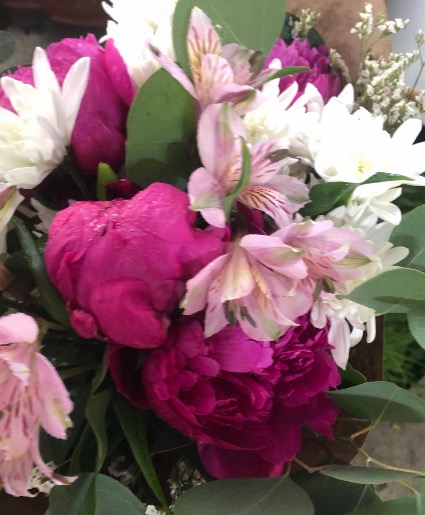 Peony mixed bouquet  Hand tied bouquet