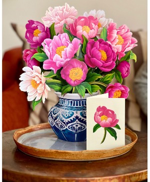 Peony Pop Up Card Card