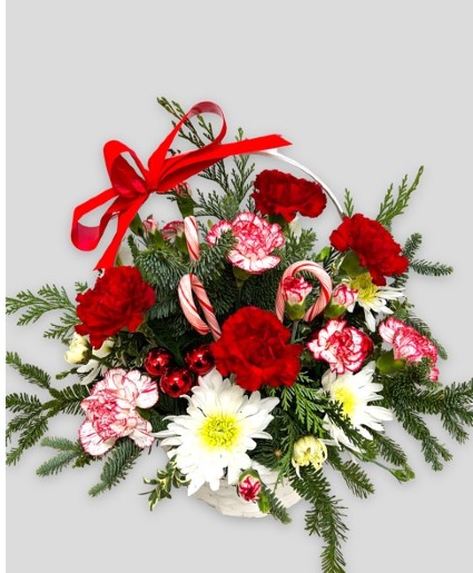 Peppermint Dreams Basket Centerpiece