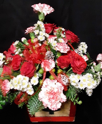 Peppermint Patty basket arrangement