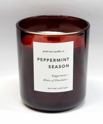 Peppermint Season 12oz candle $24.00