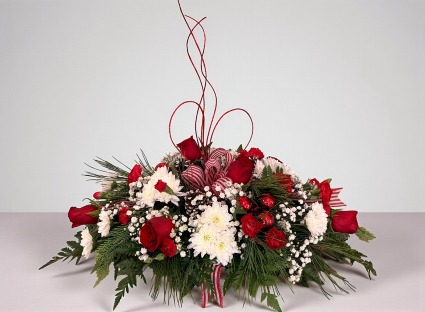 Peppermint Twist Holiday Centerpiece 