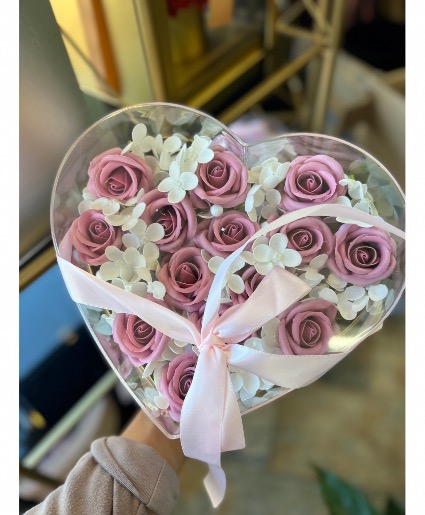 Perfect foam roses heart box  