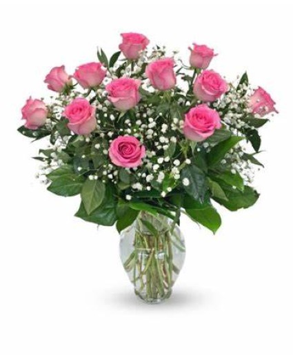 Perfect Pink Dozen Dozen Pink Roses
