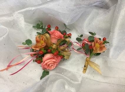 Perfectly Peach Wrist Corsage