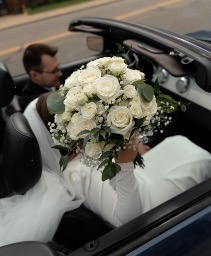 Elegant White Bridal Bouquet 