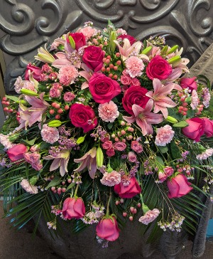 Perfectly Pink  Casket spray