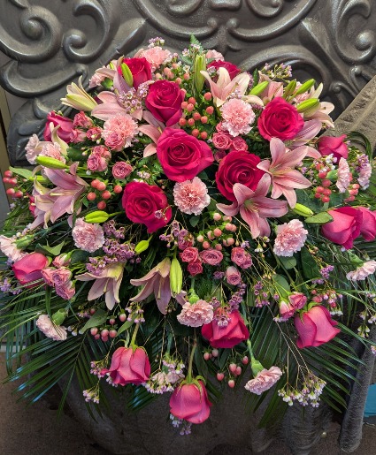 Perfectly Pink  Casket spray