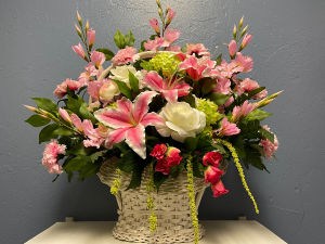 Perfectly Pink Pedestal Arrangement 