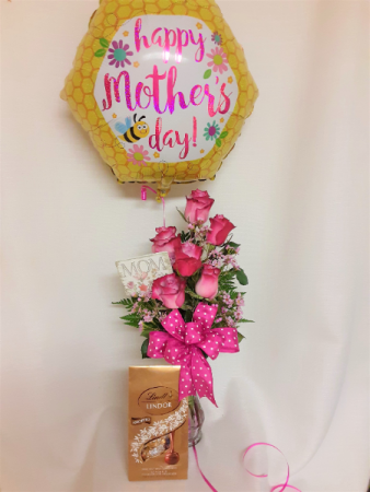 Periwinkle Rose Trifecta Floral Arrangement