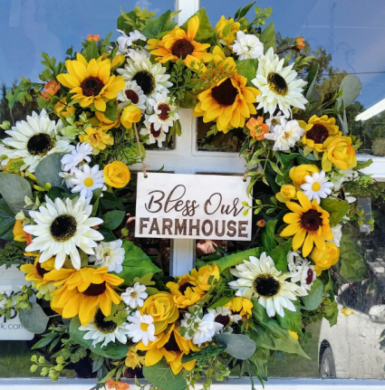 Permanent Farmhouse Style Wreath 