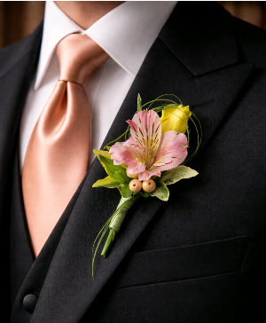 PERUVIAN LILY Boutonnière